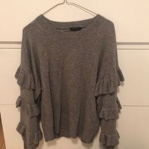 J Crew Ruffle Sleeve Sweater